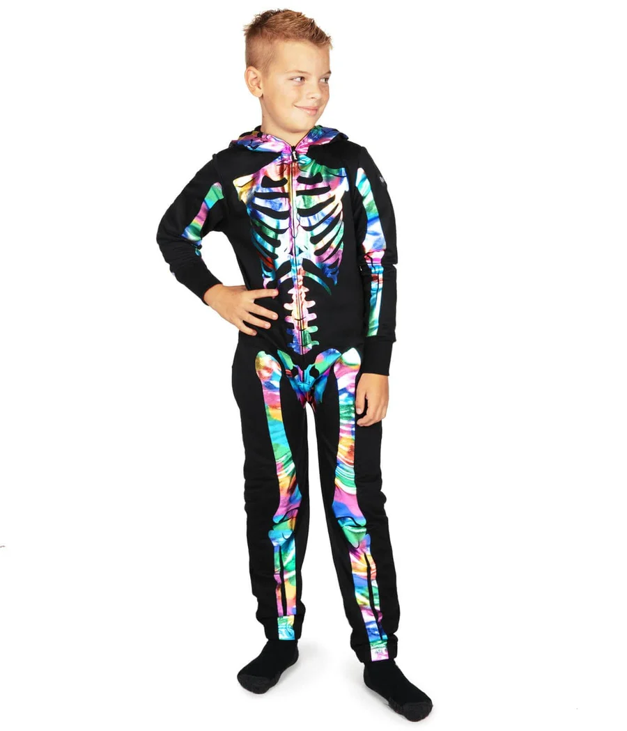 Boy's Iridescent Skeleton Costume - Image 3