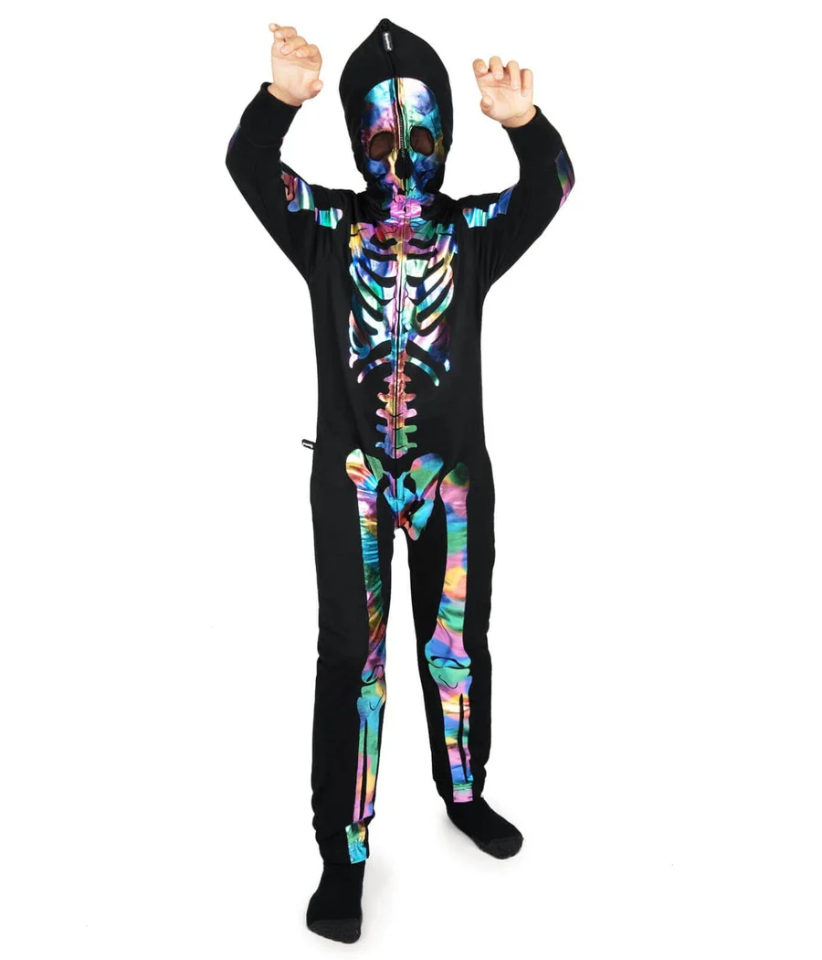 Boy's Iridescent Skeleton Costume - Image 4