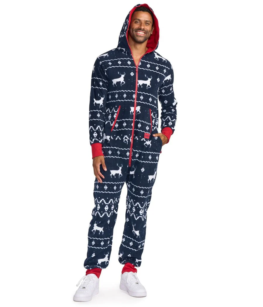 Matching Blue Reindeer Family Jumpsuits - Image 4
