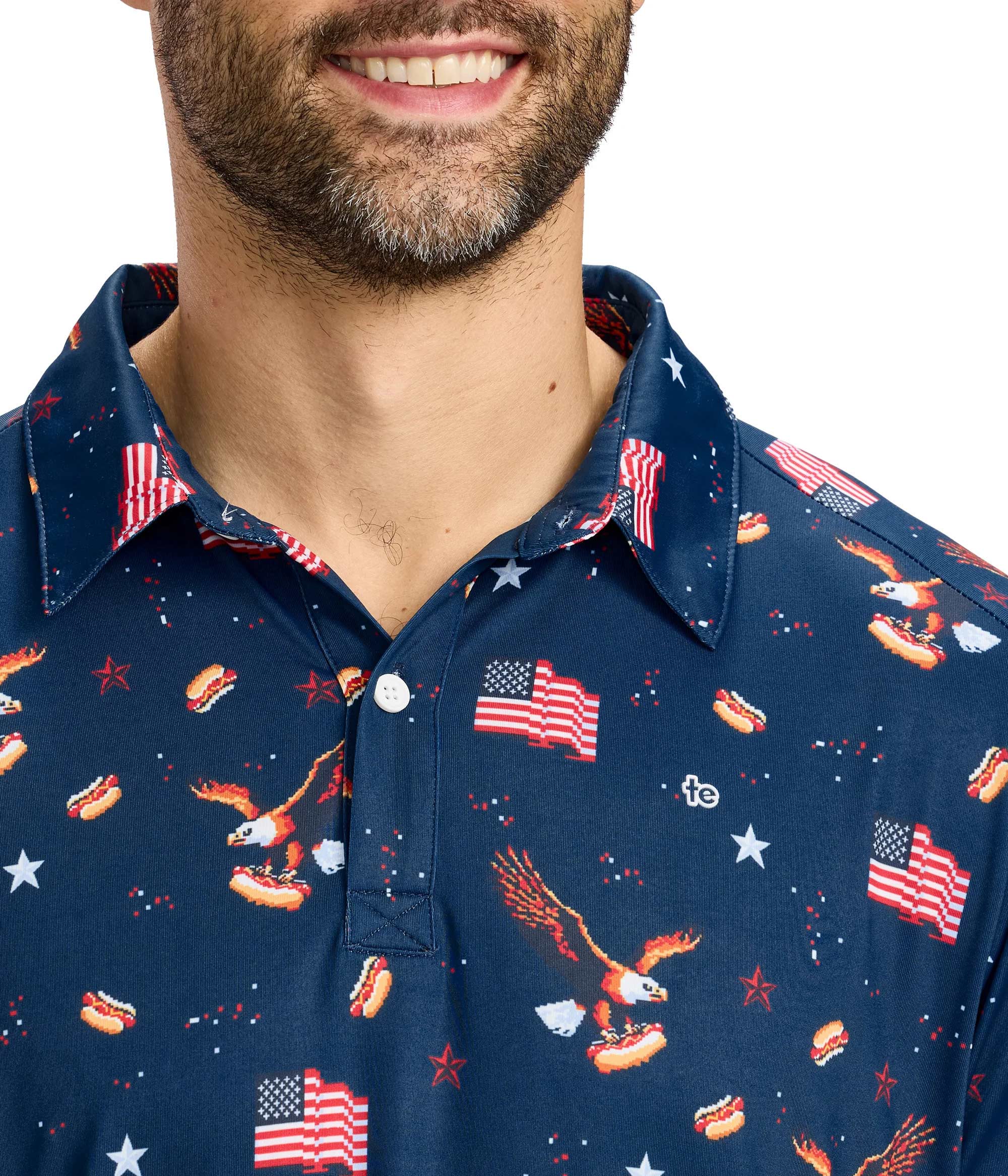 Men's 8-Bit Eagle Performance Polo - Image 5