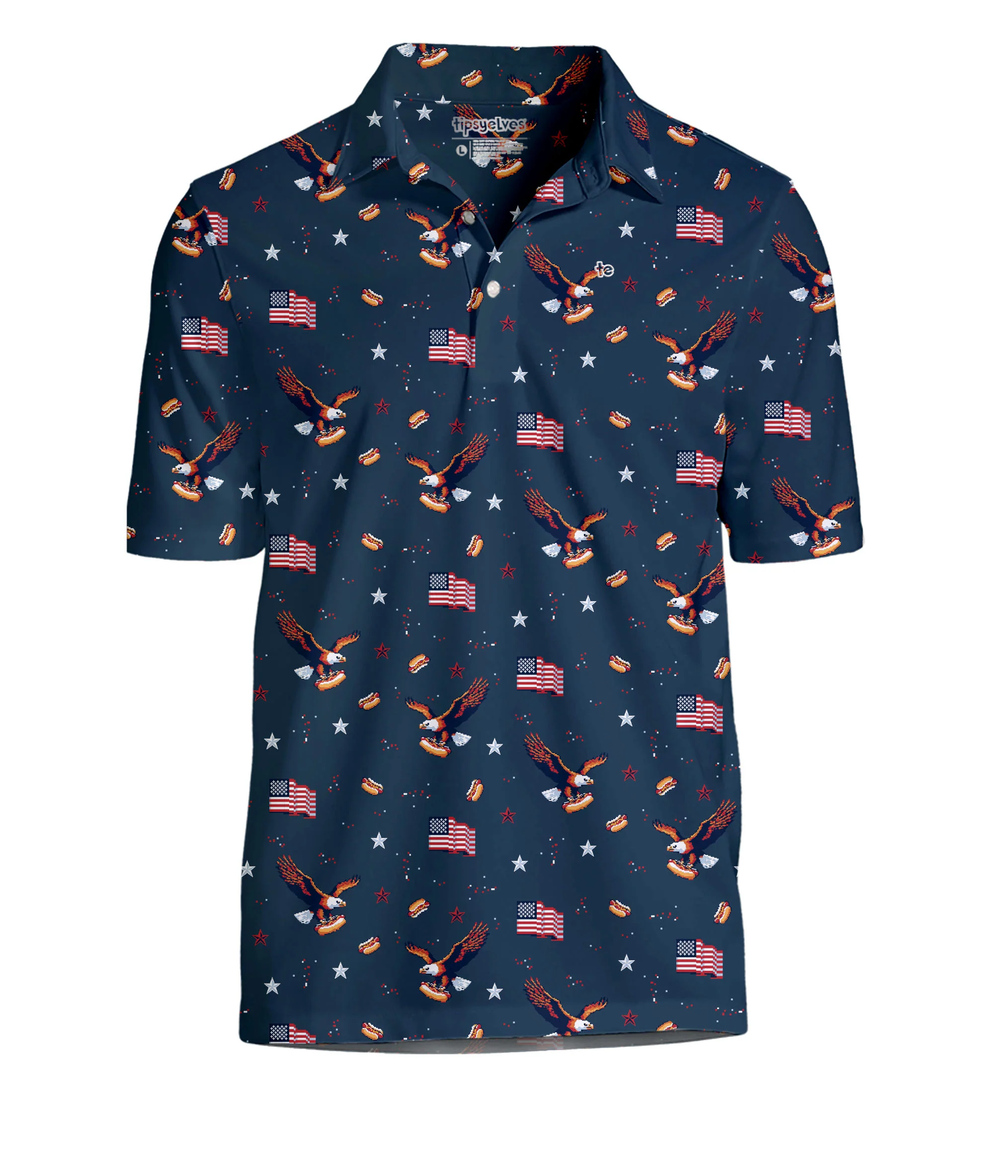 Men's 8-Bit Eagle Performance Polo - Image 6