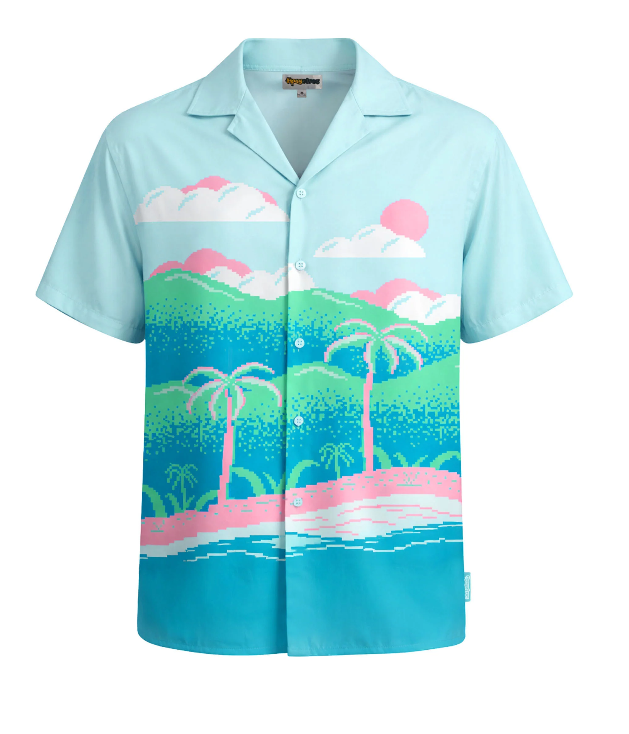 Men's 8-Bit Paradise Cabana Shirt - Image 4