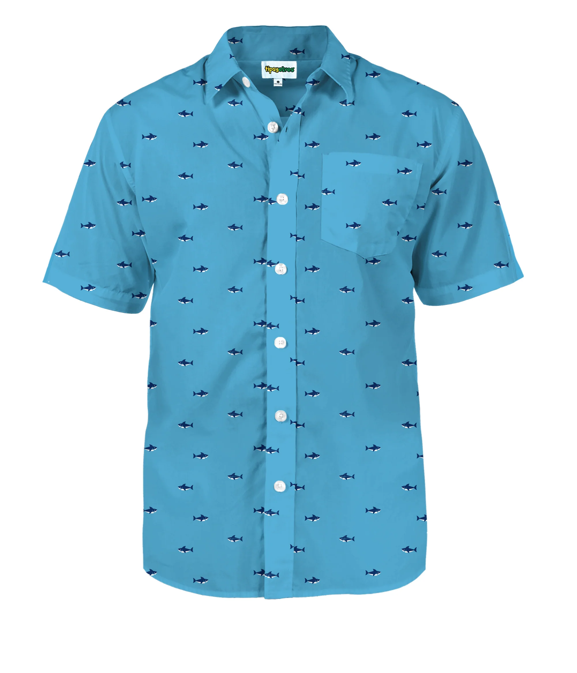 Men's Deep Blue Sea Hawaiian Shirt - Image 4