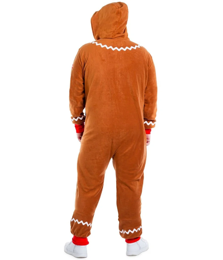 Men's Gingerbread Man Big and Tall Jumpsuit - Image 3