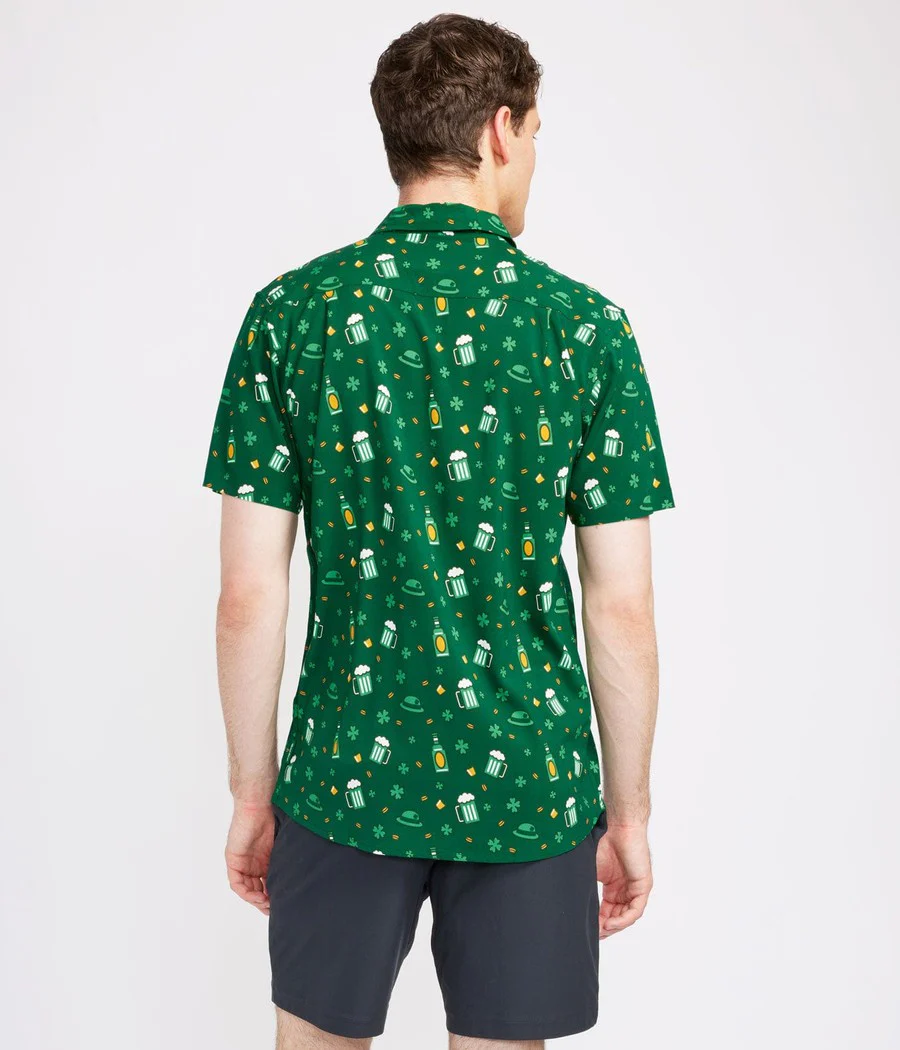 Men's Ice Cold Clover Button Down Shirt - Image 3