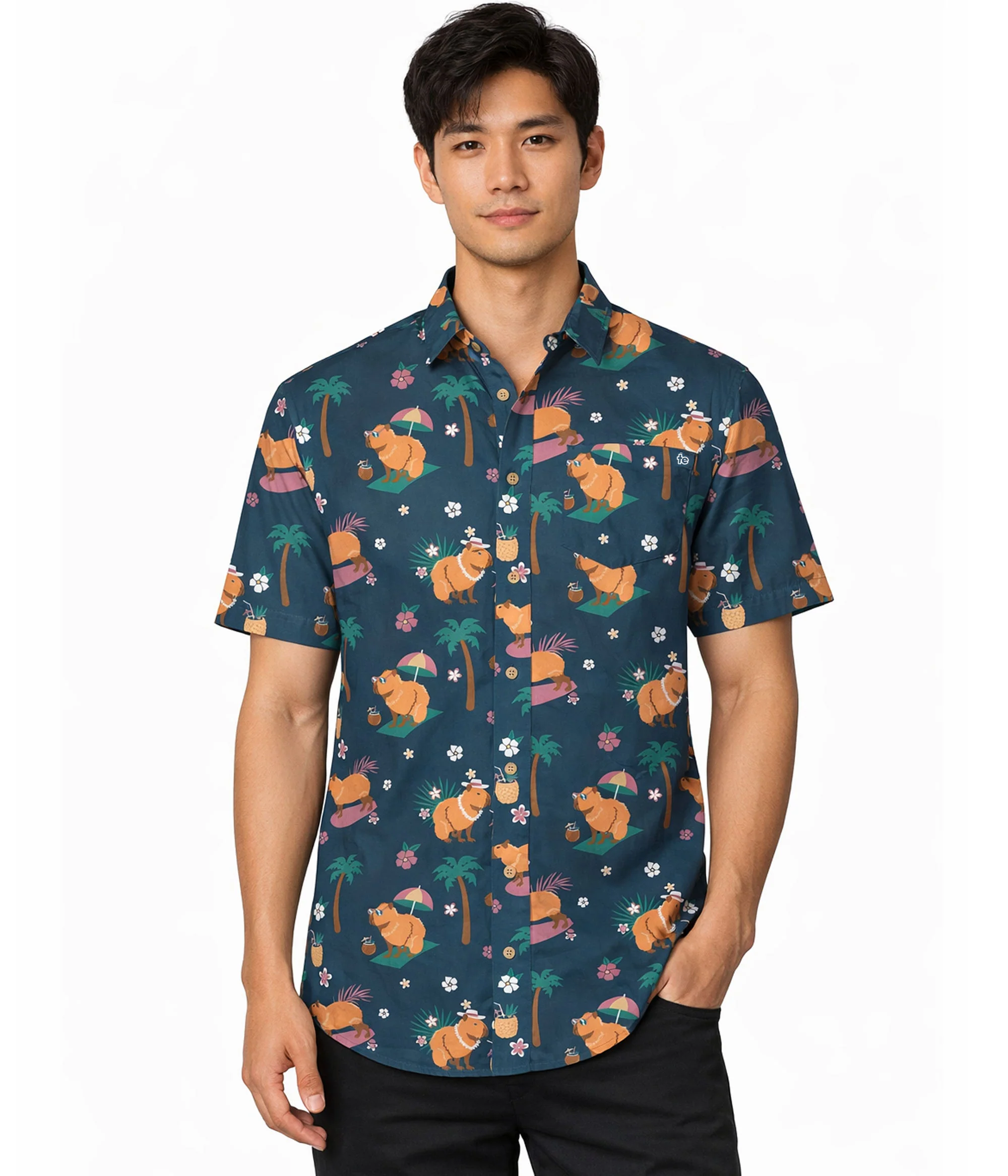 Men's Bahama Capybara Hawaiian Shirt - Image 5