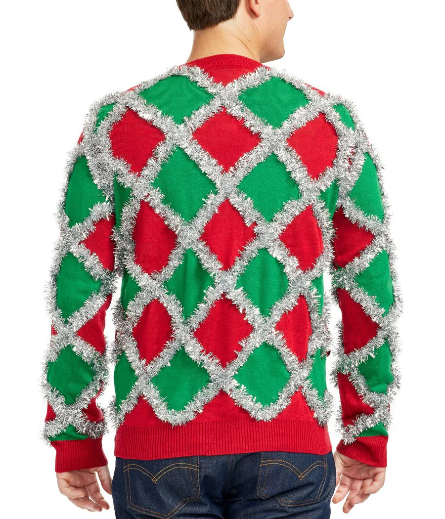Men's Tacky Tinsel Ugly Christmas Sweater - Image 3