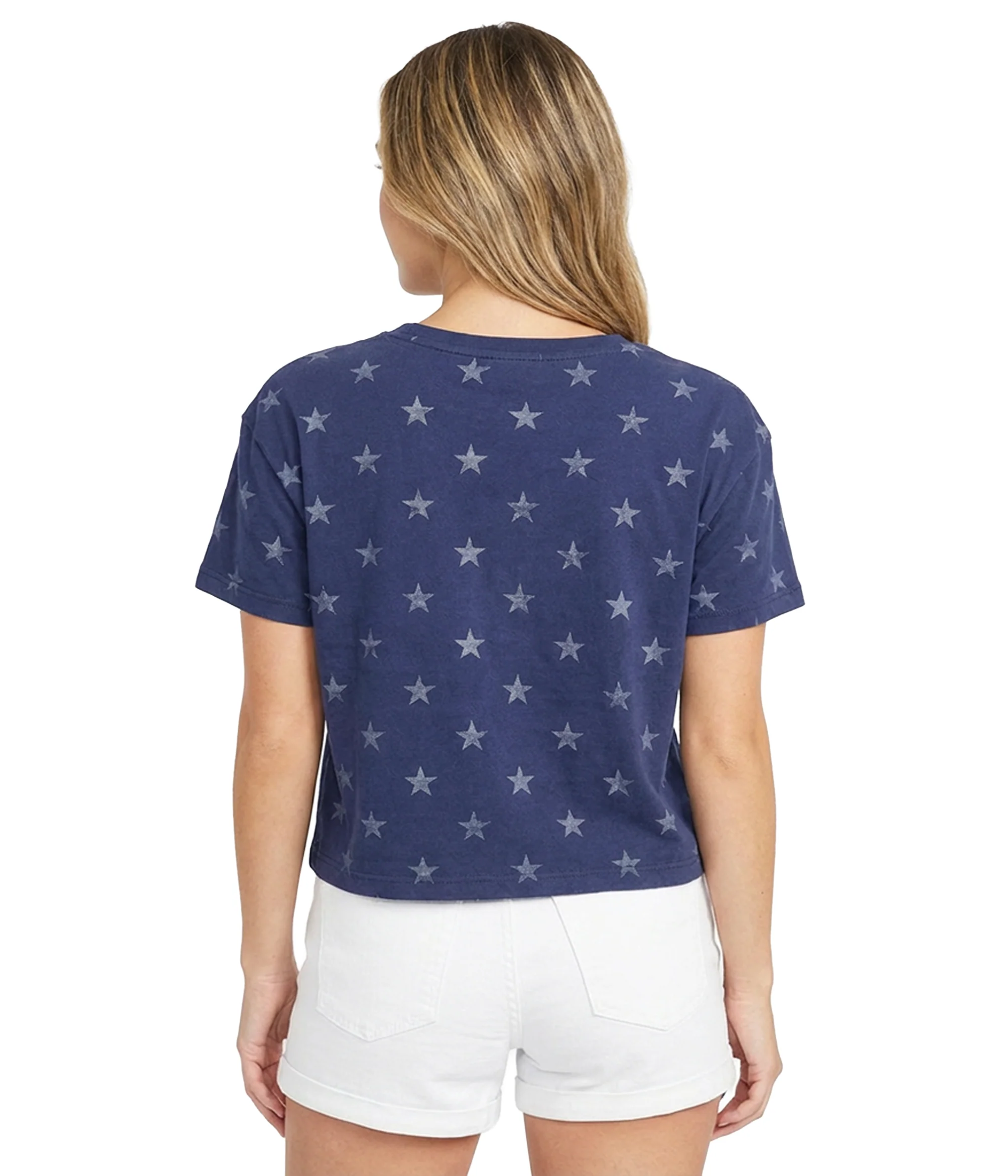 Women's Sparkler USA Patch Cropped Tee - Image 3