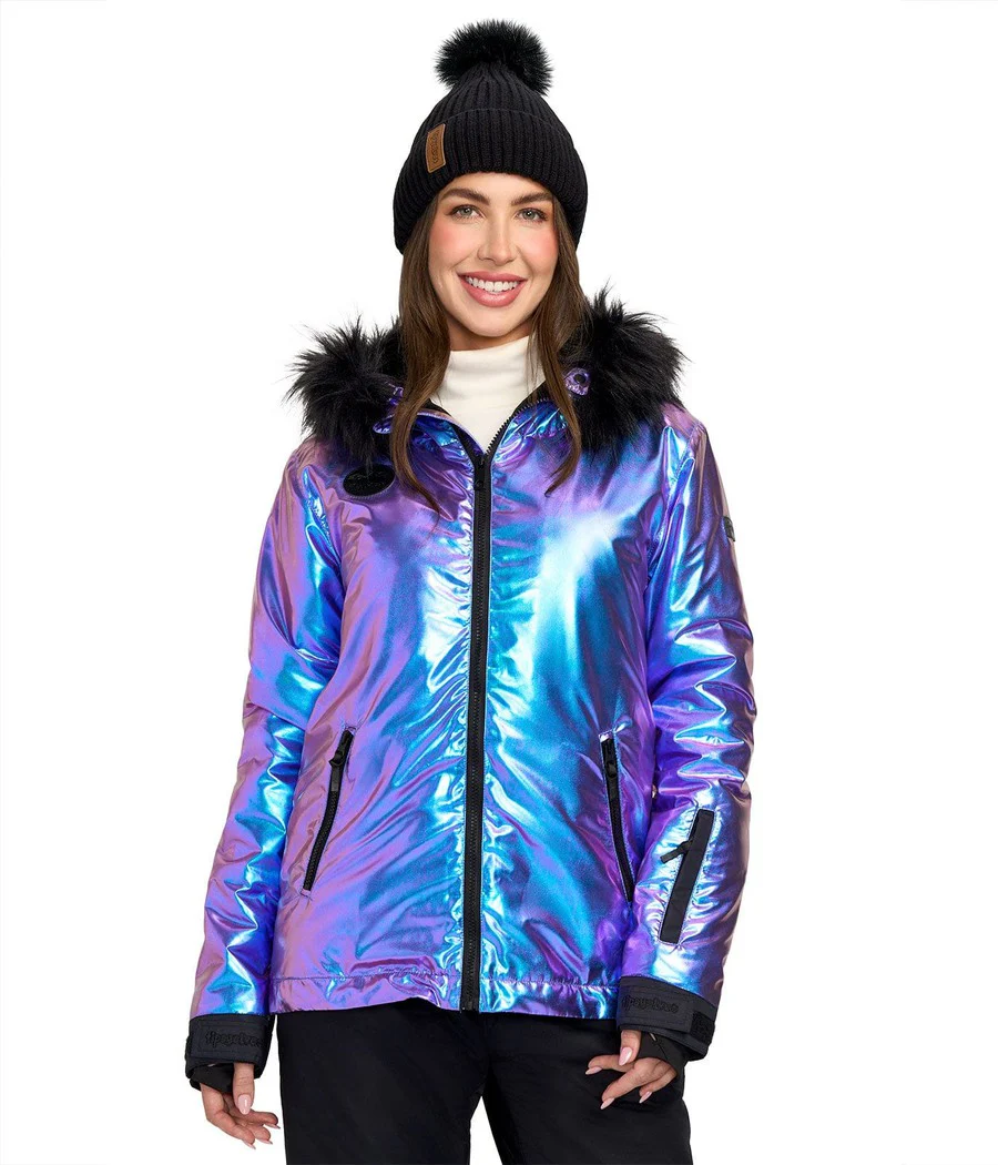 Women's Iridescent Iris Ski Jacket - Image 3
